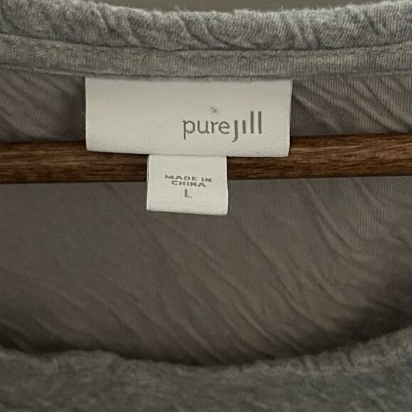 Pure Jill Top Long Sleeve Oversized Lagenlook Minimalist Long Sleeve Size Large - Picture 4 of 5